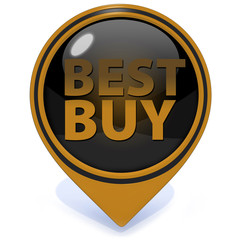 Best buy circular icon on white background