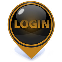 login pointer icon on white background