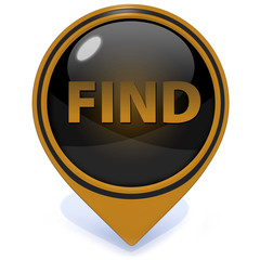 find pointer icon on white background