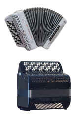 Image of accordion under the white background