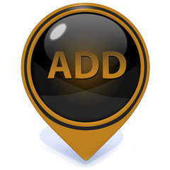 add pointer icon on white background