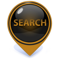 search pointer icon on white background