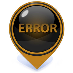 error pointer icon on white background