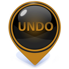 undo pointer icon on white background