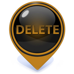 delete pointer icon on white background