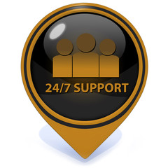 Support pointer icon on white background