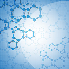 Abstract molecules medical background