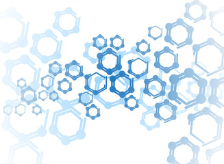 Abstract molecules medical background