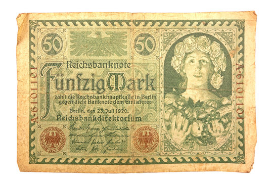 Inflationsgeld Reichsbanknote 1920