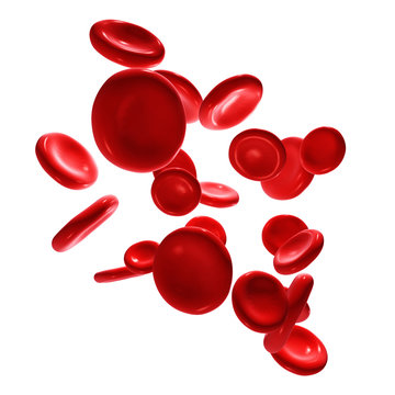 3d render red blood cells background.