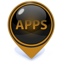 Apps pointer icon on white background