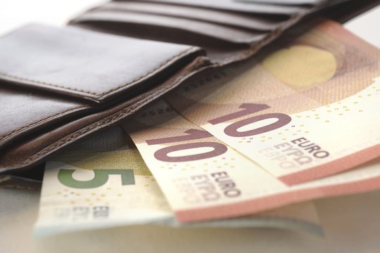 Euros and wallet