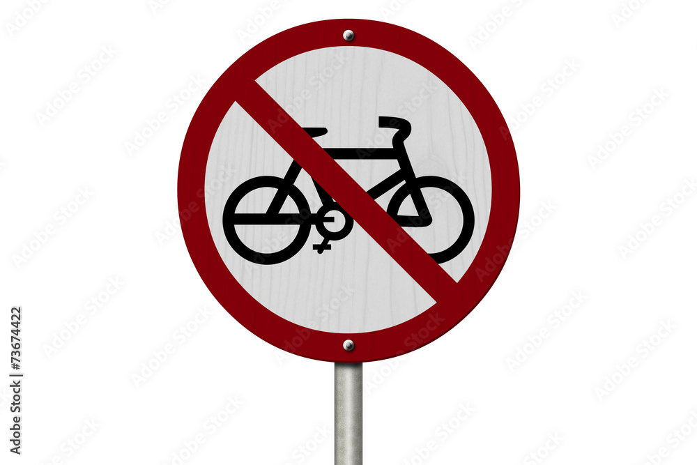 Wall mural No Bikes Allowed Sign