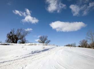 winter sunny landscape