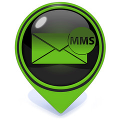 mms pointer icon on white background