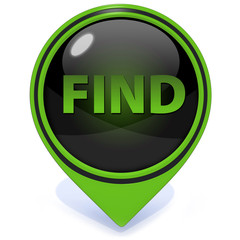 find pointer icon on white background