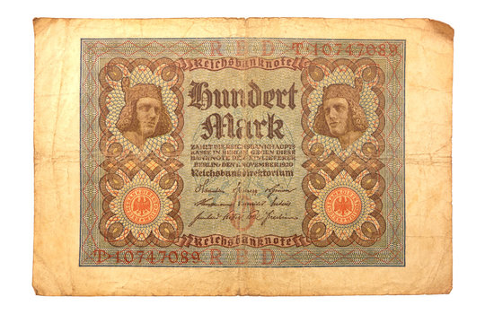 Inflationsgeld Reichsbanknote 1920