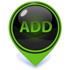 add pointer icon on white background