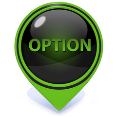 option pointer icon on white background