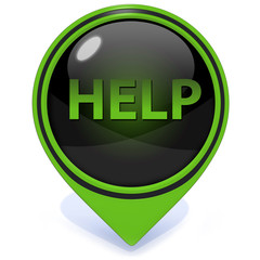 help pointer icon on white background
