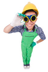 Industrial worker isolated on the white background