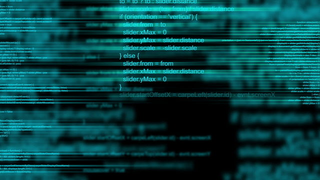 Abstract computer programming code as technology background