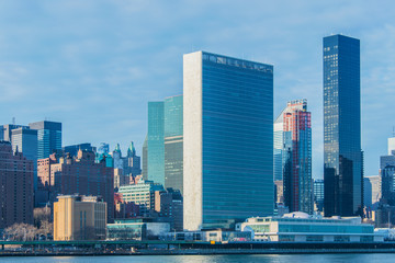 Fototapeta na wymiar Waterfront view of New York city