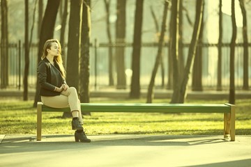 portrait of a girl in the park