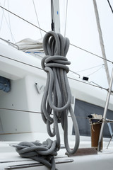 Obraz premium Rope on speed boat
