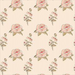 Vintage Seamless Floral Pattern – Illustration