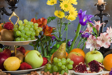 fruits and flowers