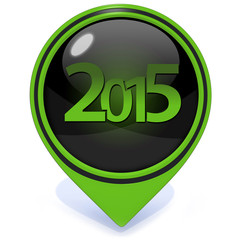 2015  pointer icon on white background