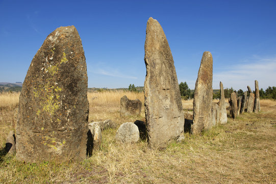 Mysterious Tiya pillars, UNESCO World Heritage Site, Ethiopia.