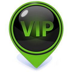 Vip pointer icon on white background