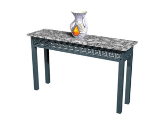 Iron and Marble Console ans Vase © Yio