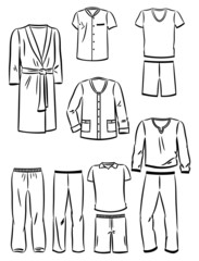 Contours of male household clothing