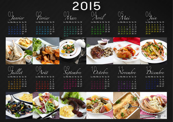 calendrier 2015 français (photos plats)