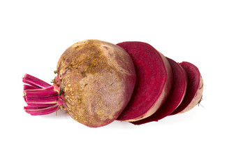 sliced beetroot isolated