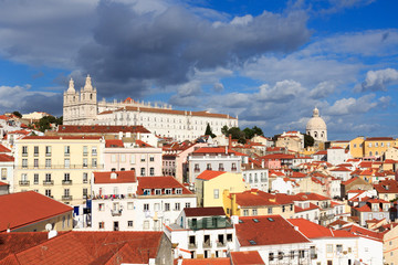 Fototapeta na wymiar Monastery of Sao Vicente de Fora in Lisbon