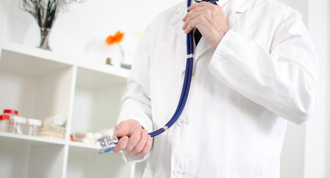 Doctor holding a stethoscope