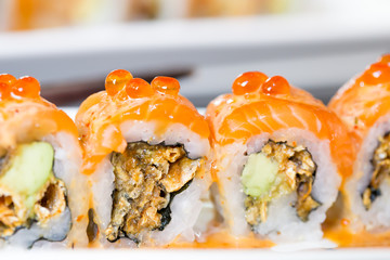 Salmon sushi roll