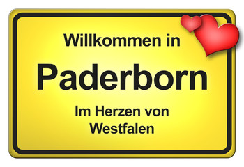 Fototapeta premium Willkommen bei uns