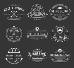 Vintage banners and frames hand drawn vector set