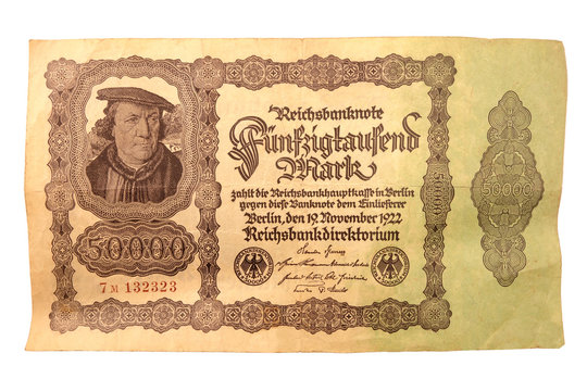 Inflationsgeld Reichsbanknote vom 19.11.1922 F&uuml;nfzigtausend