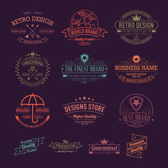 Vintage banners and frames hand drawn vector set