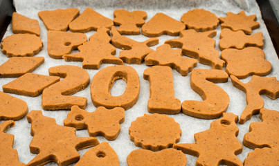 Gingerbread dough for Christmas cookies