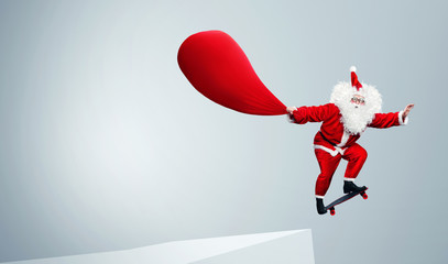Santa Claus jumping with skateboard © SFIO CRACHO