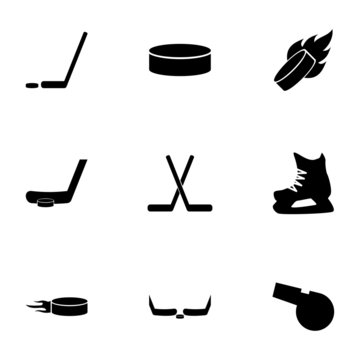 Vector Hockey Icon Set