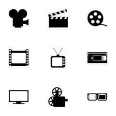 Vector movie icon set - 73683283