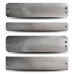 4 plaques métalliques - Acier brossé - 73684211